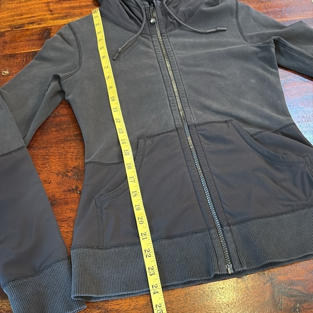 Lululemon Voyage Hoodie Full Zip Sweatshirt Jacket Stretch French Terry Black 4 - Picture 9 of 9